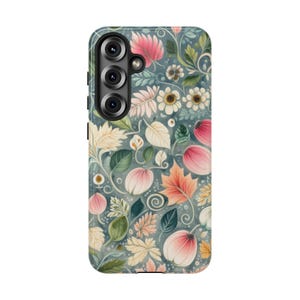 Handyhülle Floral für Samsung Galaxy S25 S24 S23 S22 S21 S20 S10 Robuste Vintage Samsung Galaxy Handyhülle mit Blumenmuster