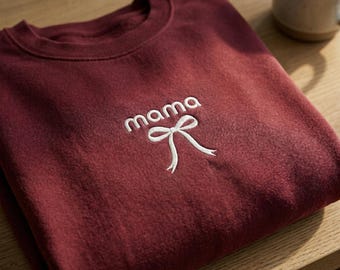 Personalized Embroidered Mama Sweatshirt, Custom Grandma Hoodie, Mother’s Day Gift for Mom