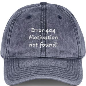 Embroidered &quot;Error 404&quot; Cap