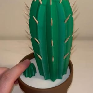 3D Printed Cactus Toothpick Dispenser: Push Button