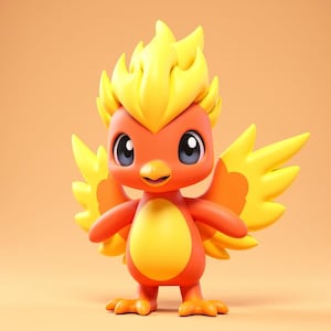 Phoenix Figurine STL – Mythical Bird 3D Model with Base – Printable Fantasy Sculpture – Digital Download