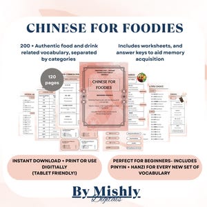 Chinese for foodies | Mandarin Chinese learning guide | Chinese for beginners | Chinese worksheets | Learn Chinese | Real life Chinese