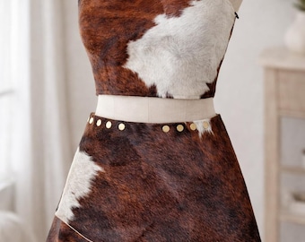 Cowhide Boho top and skirt set – Handmade Festival Bohemian Style set | Custom & Wholesale Available