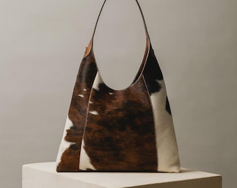 Handmade Cowhide Leather Tote Bag – Genuine Shoulder Bag