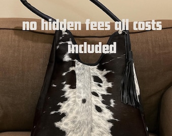 Handmade Cowhide Leather Hobo Bag: Everyday Shoulder Tote