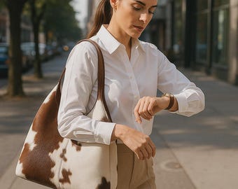 Echte Rindsleder Tote - Handgefertigte Schulter Geldbörse, Echtleder Handtasche, große Ledertasche, Custom & Wholesale