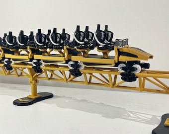 HYPERIA (Thorpe Park) - 1:25 Scale Roller Coaster Model COMPLETE TRAIN With Display Stand