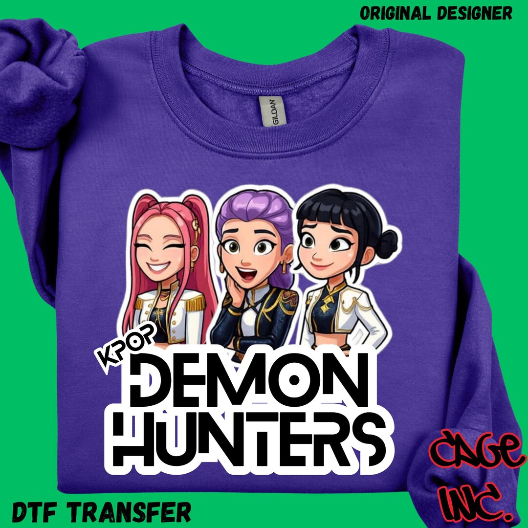 014- Demon Hunterz Pop K Music DTF Transfer Ready to Press Hot Peel - Etsy