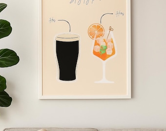 Guinness & Aperol Spritz Print