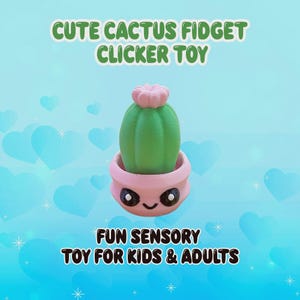 Cute Cactus Fidget Clicker Toy – Fun Sensory Toy for Kids & Adults