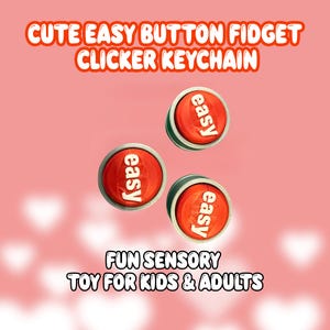Easy Button Clicker Keychain: Fun Sensory Fidget Toy