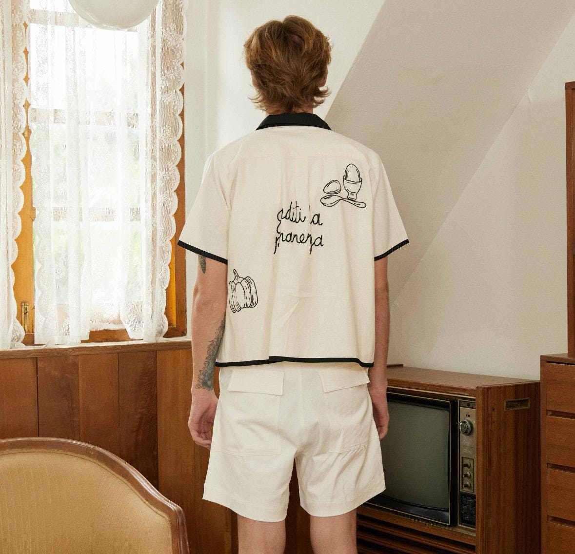 Pickle Projects— Casa Salamoia Hand-embroidered Shirt - Etsy