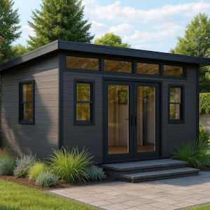 Modern 10x20 Office Shed Plan with Lean-To Roof (PDF Download)
