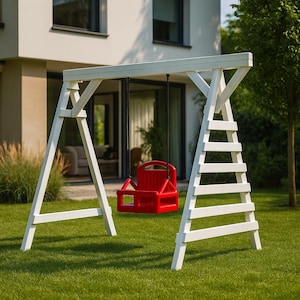 DIY Toddler Swing Set Plans: A-Frame Wooden Backyard Play Structure (PDF Plan)