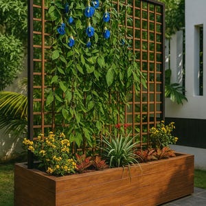 8ft Raised Garden Bed with Trellis Woodworking Plans (PDF Build Guide)