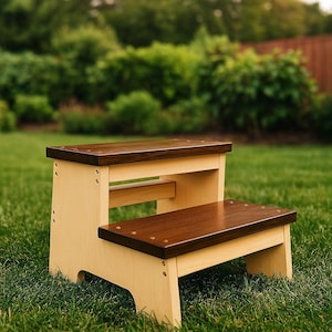 DIY Kids Step Stool Plan: Toddler Two-Step Wood Stool (PDF Download)