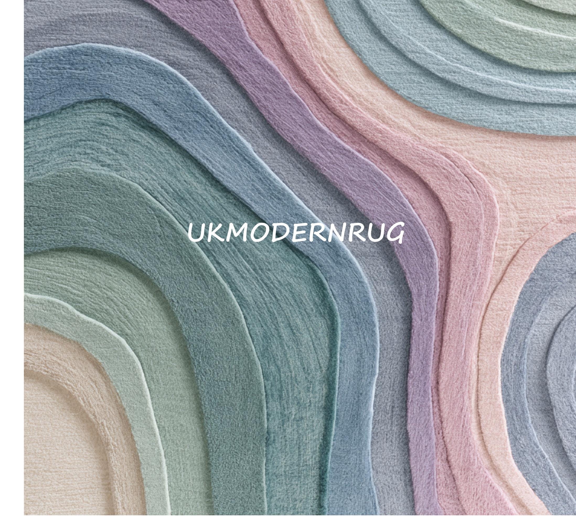 Pastel Rug Modern Custom Pastel Rug | Modern Abstract Floor Decor - Etsy