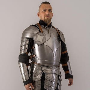 Historical Medieval LARP Knight Half Body Warrior Fully Wearable Armor Halloween Costume l German Gothic Cuirass
