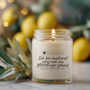 I&#39;m emotionally very close to the middle finger – Funny candle in a glass | Soy wax | Gift for sarcastic women | Handmade & personal
