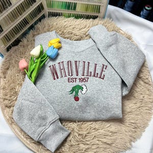 CHRISTMAS EMBROIDERED SWEATSHIRT Christmas Sweatshirt Stocking Stuffer Gift for Friends Christmas Gift for Christmas Embroidered Crewneck