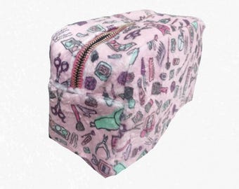 Large Soft Plush Pouch - Makeup – Size 11” x 8” x 5”