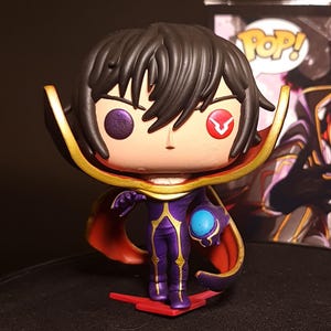 Lelouch Lamperouge Hand Painted Custom Pop Figure: Code Geass Anime Figure, 12K Detail