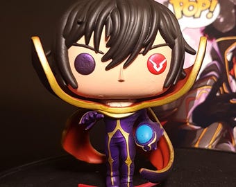 Lelouch Lamperouge Hand Painted Custom Pop Figure: Code Geass Anime Figure, 12K Detail