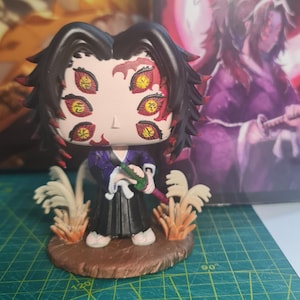 Kokushibo Figure Upper Moon 1 | Hand-Painted Demon Slayer Statue | Custom 3D Printed Resin Collectible | Kimetsu no Yaiba Anime Gift