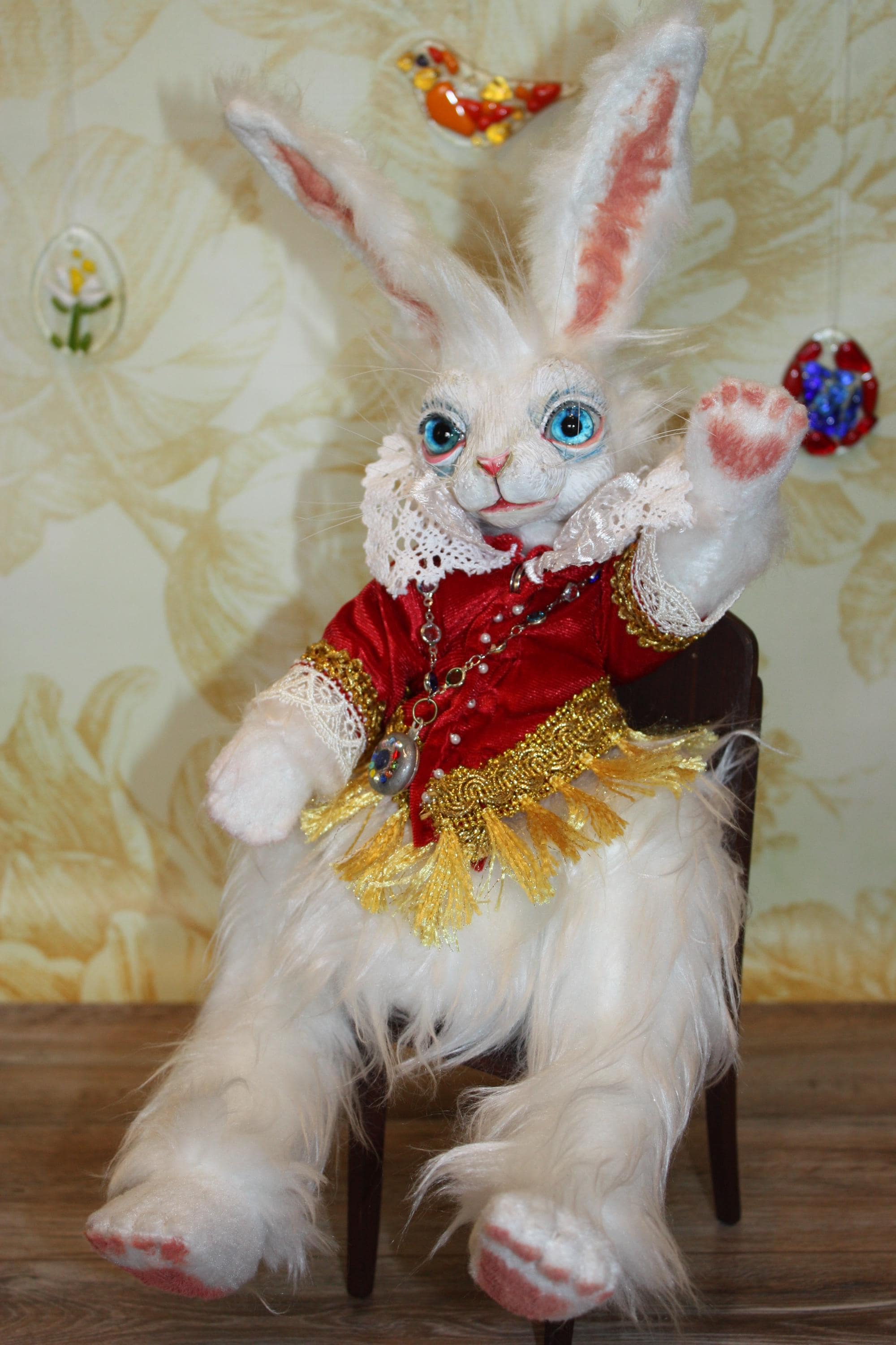OOAK Handmade White Rabbit With Pocket Watch - Etsy