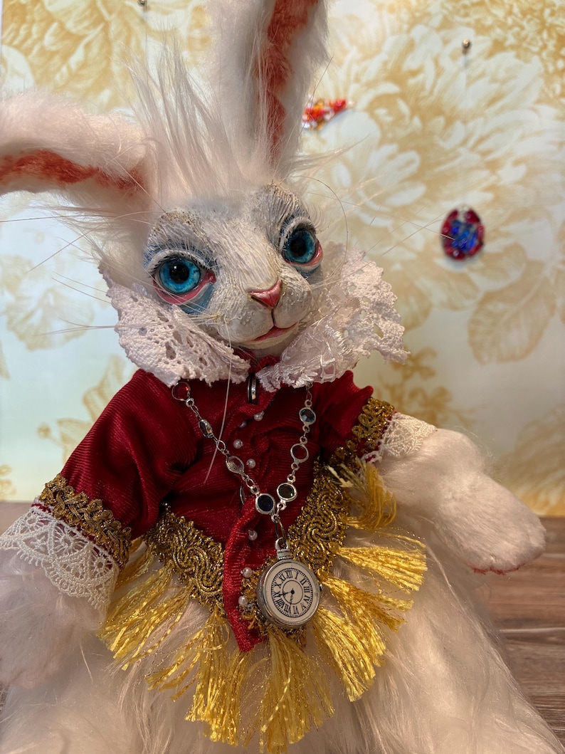 OOAK Handmade White Rabbit With Pocket Watch - Etsy