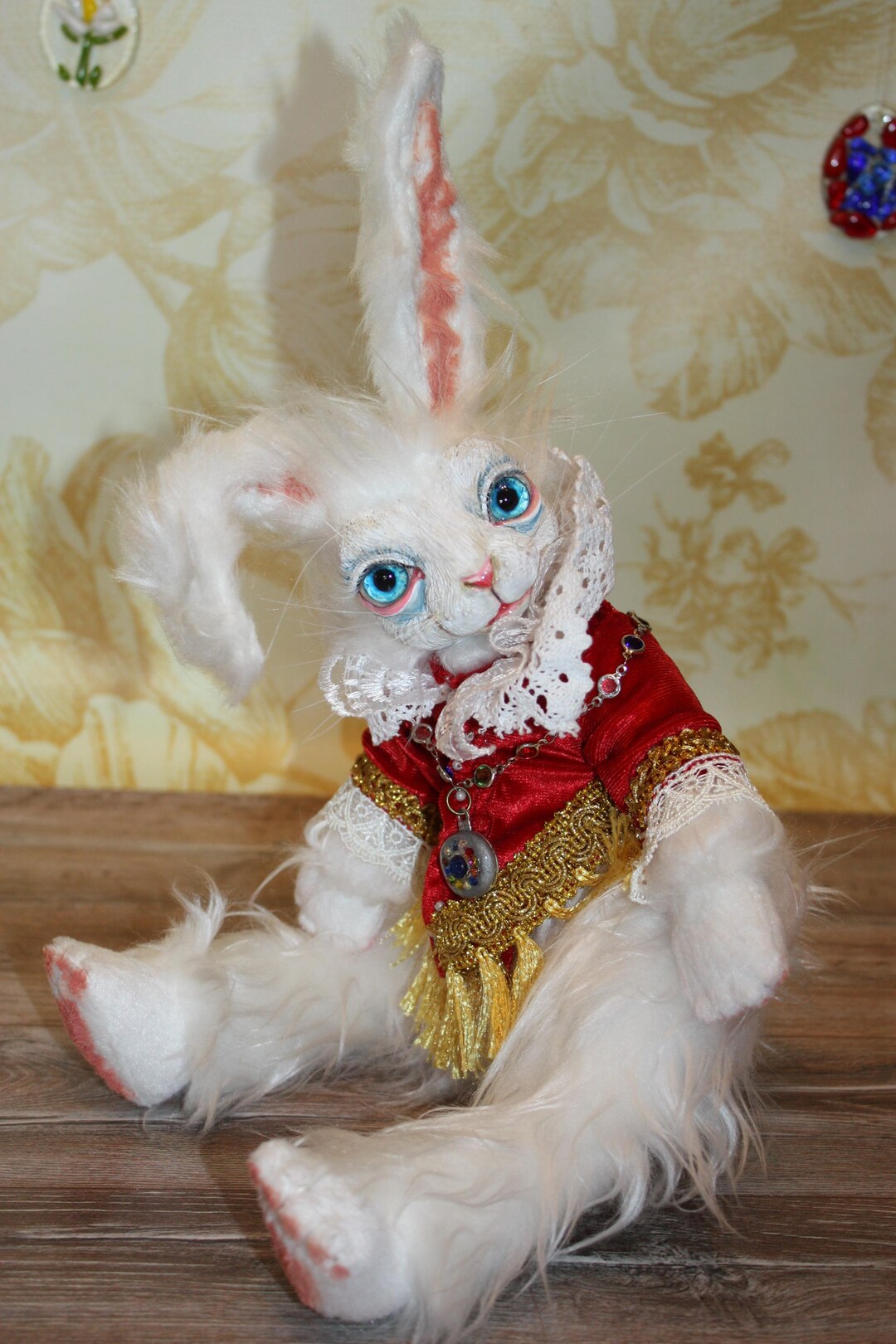 OOAK Handmade White Rabbit With Pocket Watch - Etsy