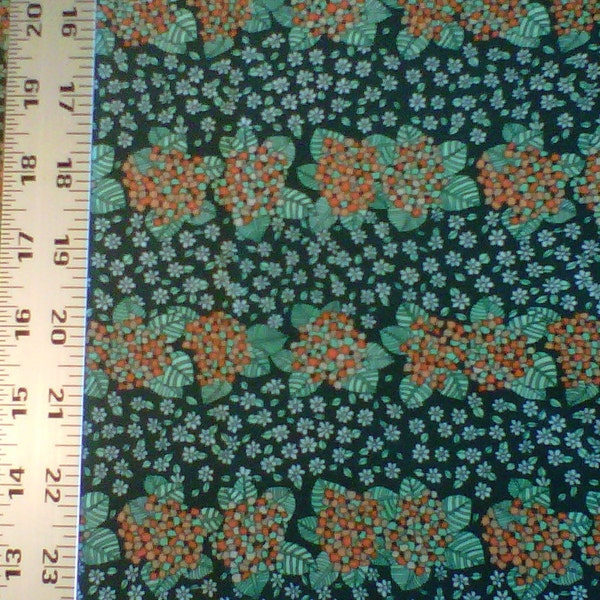 Vintage Fabric: Rolls of Green Floral