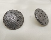 Vintage Black and Silver Post Earrings