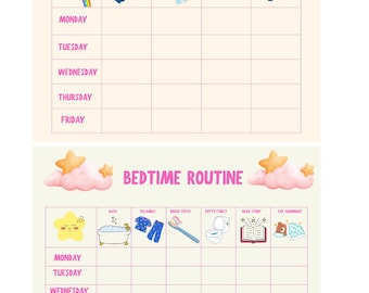 Kids Morning & Bedtime Routine Chart: Printable Visual Guide (PDF Download)