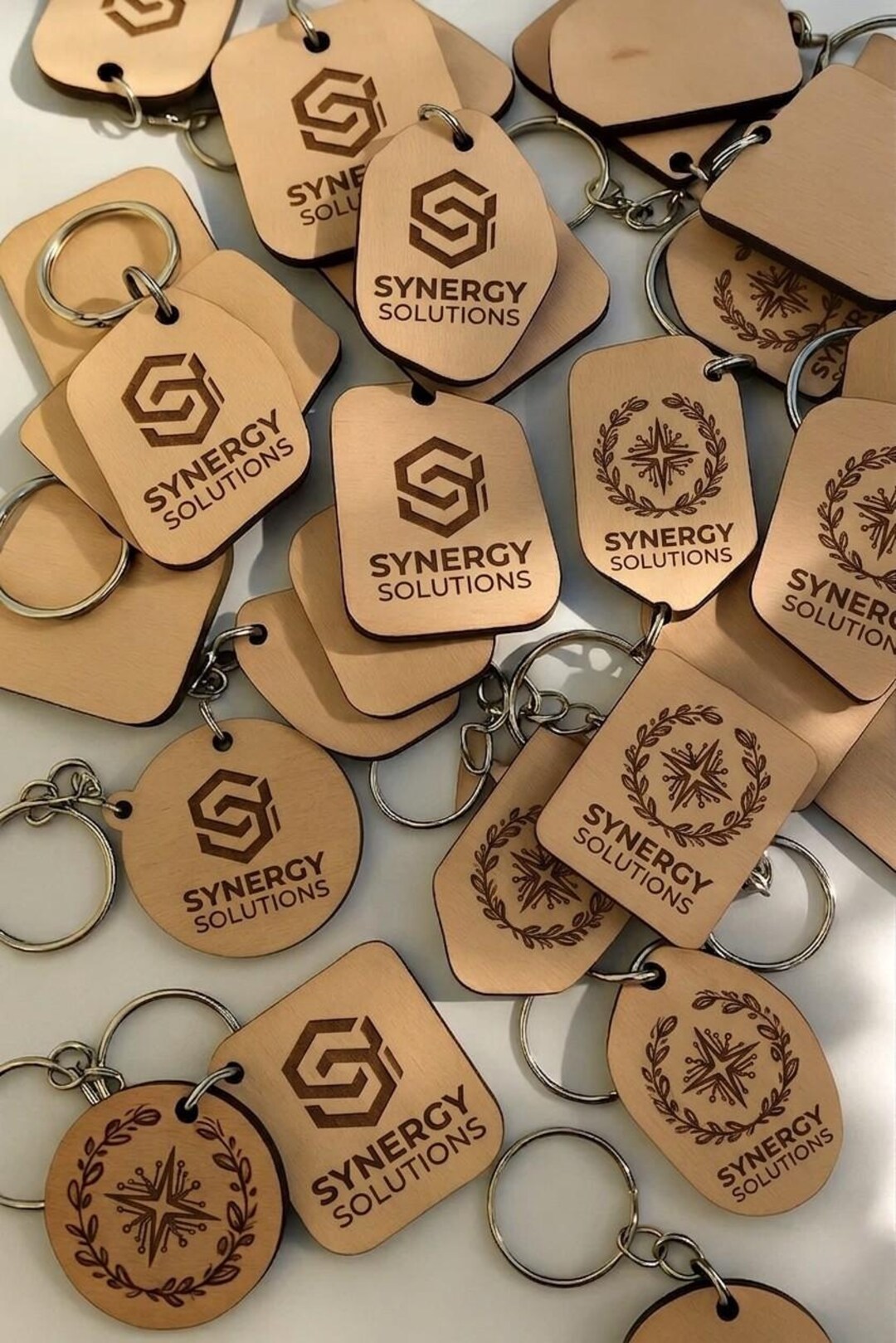 Promotional Keychains With Logo, Custom Wooden Keychains, Business ...