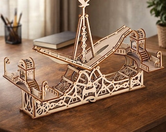 Mechanical Wooden Pedestrian Bridge | Folding 3D Wooden Puzzle | Engineering Architecture Model Kit