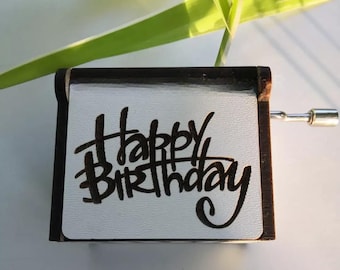 Alles Gute zum Geburtstag Spieluhr, Laser geschnitten Holz Geschenk