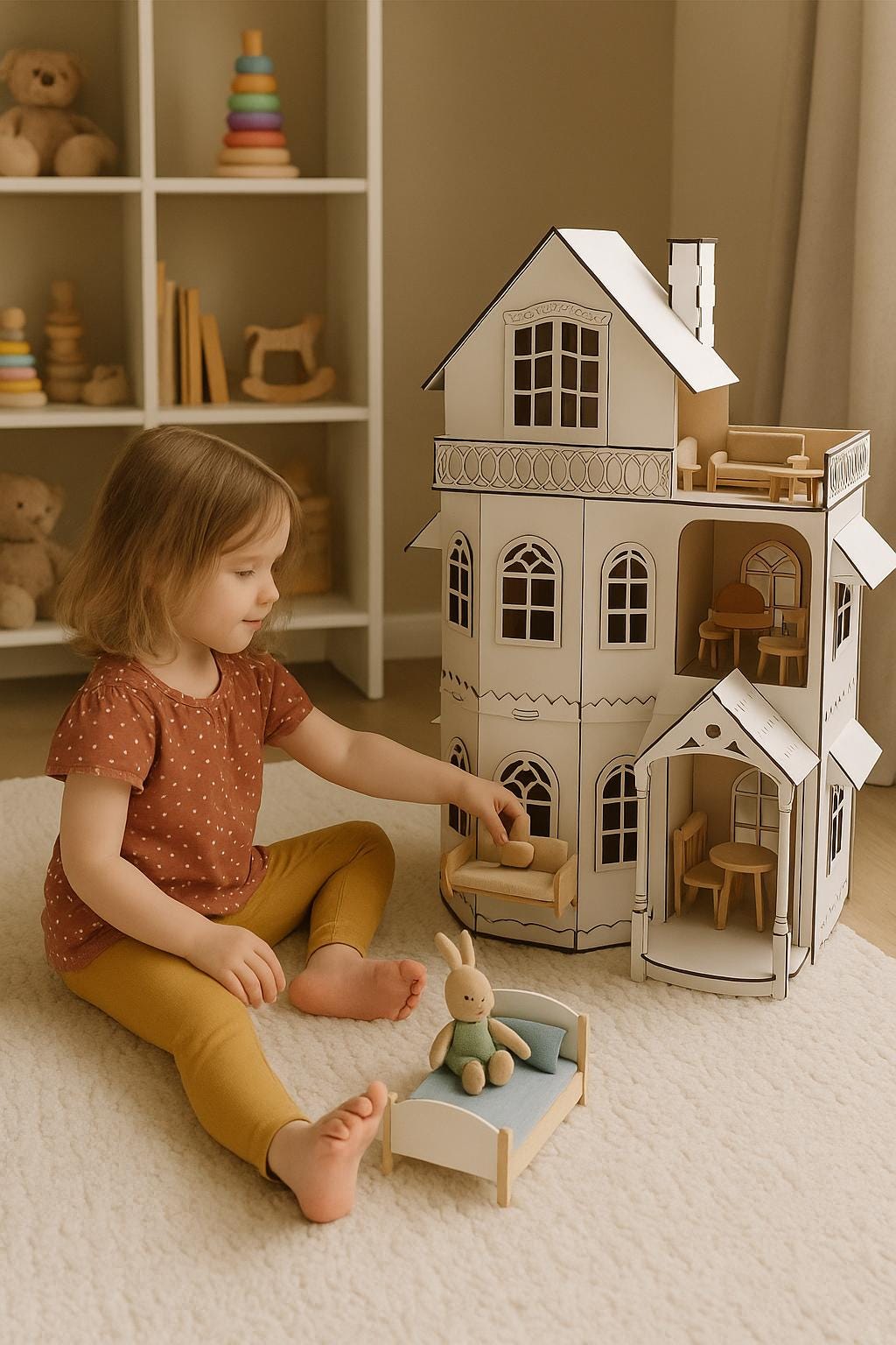 Wooden dollhouse - Etsy 日本
