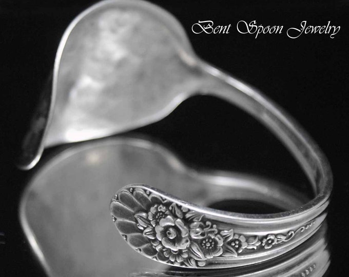 Cuff Spoon Bracelet Vintage Jubilee 1953 Recycled Spoon Cuff Etsy
