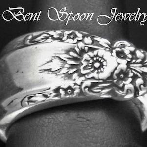 Sterling Spoon Ring, Spoon Jewelry, Sterling Silver Petite Prelude 1939 Spoon Ring size 5  SS76