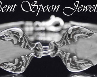 Spoon Bracelet, Silverware Jewelry, Spoon Jewelry, Wedding, Bridesmaids Bracelet, Crest 1906