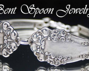 Silver Spoon Bracelet, Antique Silverware Jewelry, Wedding Jewelry, Bridesmaid Gift - BERKSHIRE 1897