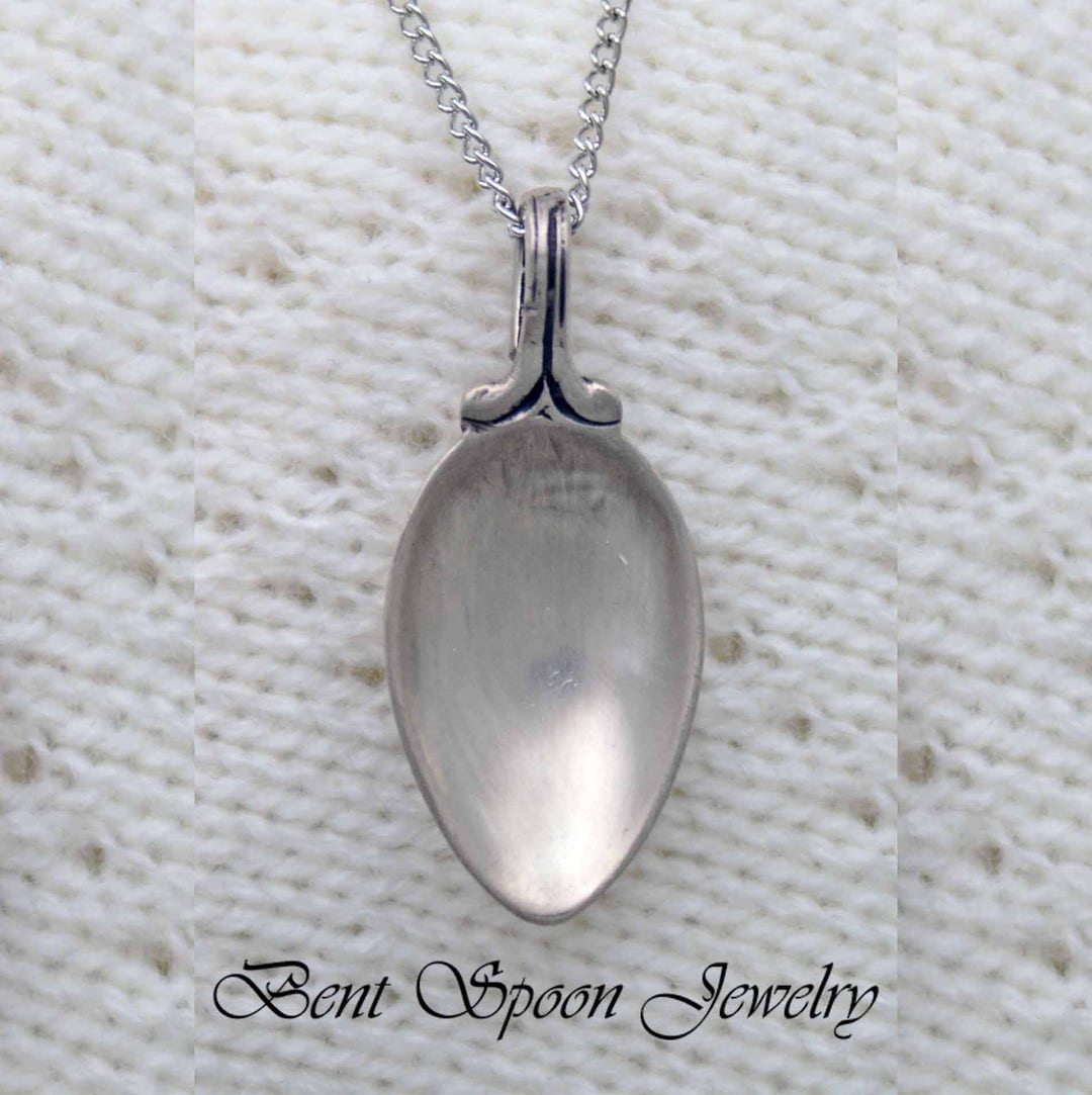 Spoon Jewelry, Tiny Spoon NECKLACE, Silverware Jewelry, 18 Silver Chain