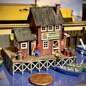 N Scale KIT Charlie&#39;s Bait & Tackle - Model Railroad Train - Snugg Harbor Series