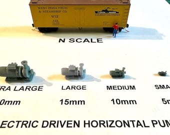 SME Platinum Series N Scale (1:160) Horizontal Pumps - Set of 3 - Comes in your choice of 25mm, 20mm, 15mm, 10mm or 5mm. Museum Quality