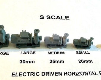 SME Platinum Series S Scale (1:64) Horizontal Pumps - Set of 3 - Comes in your choice of 35mm, 30mm, 25mm, 20mm or 15mm. Museum Quality