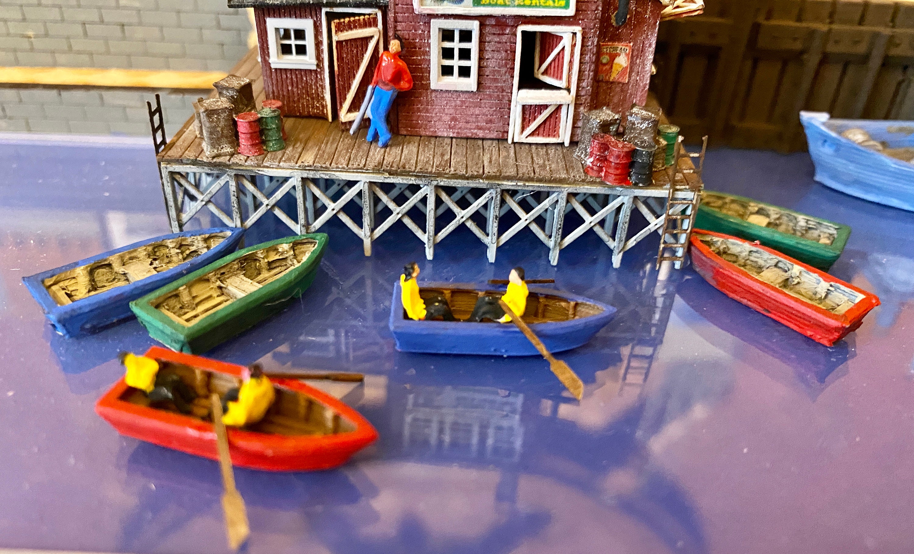 N Scale Row Boat Kit 3 Boats 1:160 Handcrafted Model Railroad/diorama -   Canada