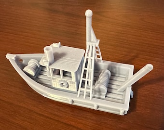 Barco pesquero de arrastre SME Platinum Series, escala HO 1:87, sin pintar, calidad de museo