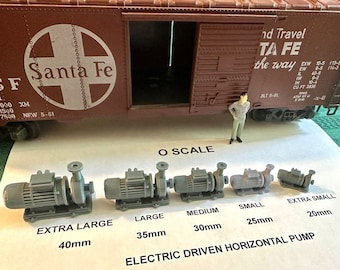 SME Platinum Series O Scale (1:48) Bombas horizontales - Juego de 3 - Viene en su elección de 40 mm, 35 mm, 30 mm, 25 mm o 20 mm. Calidad de museo
