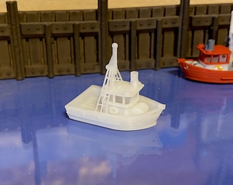 Arrastrero de pesca a escala Z Platinum Series 1:220 SIN PINTAR - Calidad de museo por Scale Model Engineering